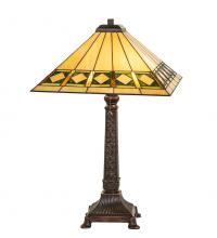 Meyda Yellow 255015 - 27" High Diamond Band Mission Table Lamp