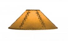 Meyda Yellow 26354 - 15"W X 8"H Faux Leather Tan Hexagon Shade