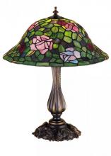 Meyda Yellow 26489 - 18.5"H Tiffany Rosebush Table Lamp