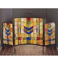 Meyda Yellow 27241 - 48"W X 31"H Prairie Wheat Fireplace Screen