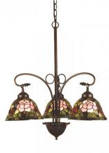 Meyda Yellow 27418 - 24"W Tiffany Rosebush 3 LT Chandelier.602