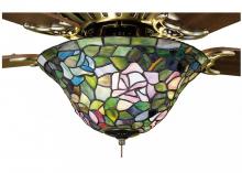 Meyda Yellow 27448 - 12"W Tiffany Rosebush Fan Light Fixture