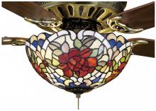 Meyda Yellow 27458 - 12"W Renaissance Rose Fan Light Fixture