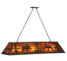 Meyda Yellow 30333 - 61"L Moose at Lake Oblong Pendant