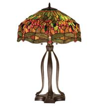 Meyda Yellow 31109 - 31" High Tiffany Hanginghead Dragonfly Table Lamp