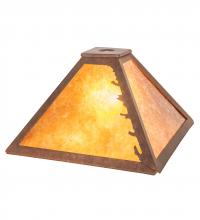 Meyda Yellow 32505 - 11.5" Square Leaf Edge Shade