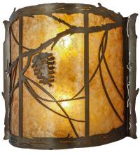 Meyda Yellow 32826 - 15"W Whispering Pines Wall Sconce