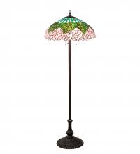 Meyda Yellow 37706 - 62" High Tiffany Cabbage Rose Floor Lamp