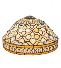 Meyda Yellow 38284 - 11.5" Wide Jeweled Quatrefoil Recurve Shade