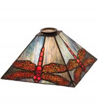 Meyda Yellow 48274 - 10" Square Prairie Dragonfly Shade