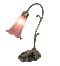 Meyda Yellow 51594 - 15" High Lavender Tiffany Pond Lily Accent Lamp