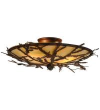 Meyda Yellow 52390 - 19"W Pine Branch Flushmount