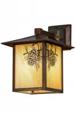 Meyda Yellow 57111 - 9"W Seneca Winter Pine Solid Mount Wall Sconce