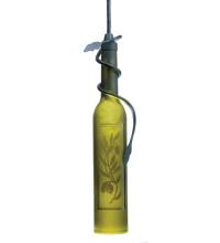 Meyda Yellow 71376 - 2" Wide Tuscan Vineyard Etched Olive Branch Wine Bottle Mini Pendant