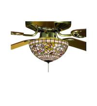 Meyda Yellow 72650 - 16" Wide Tiffany Turning Leaf Fan Light Fixture