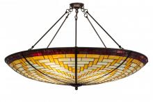 Meyda Yellow 72653 - 48"W Basket Weave Inverted Pendant