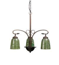 Meyda Yellow 74054 - 24"W Terra Verde 3 LT Chandelier