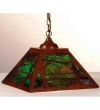 Meyda Yellow 76320 - 16"Sq Quiet Pond Pendant