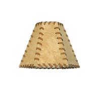 Meyda Yellow 81145 - 7"W X 5"H Faux Leather Tan Hexagon Shade