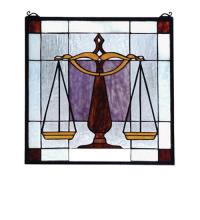 Meyda Yellow 81551 - 18"W X 18"H Judicial Stained Glass Window