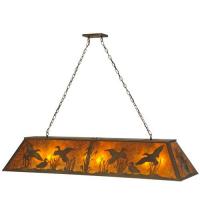 Meyda Yellow 81741 - 61"L Ducks in Flight Oblong Pendant