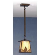 Meyda Yellow 82136 - 7"Sq Mountain Pine Mini Pendant