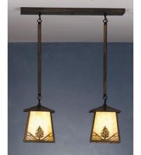 Meyda Yellow 82140 - 24" Long Mountain Pine 2 Light Island Pendant