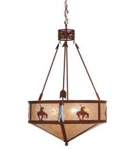 Meyda Yellow 82337 - 24"W Trails End Inverted Pendant