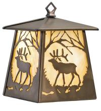 Meyda Yellow 82638 - 7"W Elk at Dawn Hanging Wall Sconce