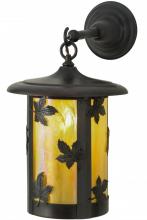 Meyda Yellow 90965 - 10"W Fulton Maple Leaf Hanging Wall Sconce