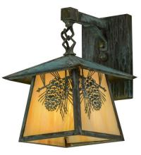 Meyda Yellow 92840 - 8" Wide Stillwater Winter Pine Hanging Wall Sconce