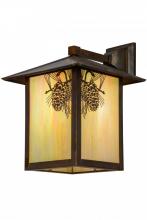 Meyda Yellow 97209 - 12"W Seneca Winter Pine Solid Mount Wall Sconce