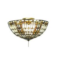 Meyda Yellow 97657 - 16"W Fleur-de-lis Fan Light Fixture