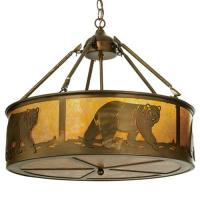 Meyda Yellow 98440 - 22" Wide Lone Bear Inverted Pendant