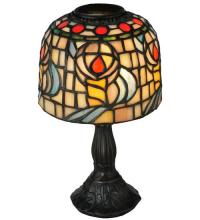 Meyda Yellow 98478 - 9.25"H Tiffany Rosebud Candle Lamp