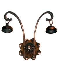 Meyda Yellow 98633 - 13"W Mahogany Bronze 2 LT Wall Sconce Hardware