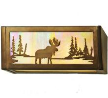 Meyda Yellow 98902 - 16"W Moose at Lake Vanity Light