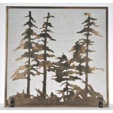 Meyda Yellow 99766 - 34"W X 33"H Tall Pines Fireplace Screen