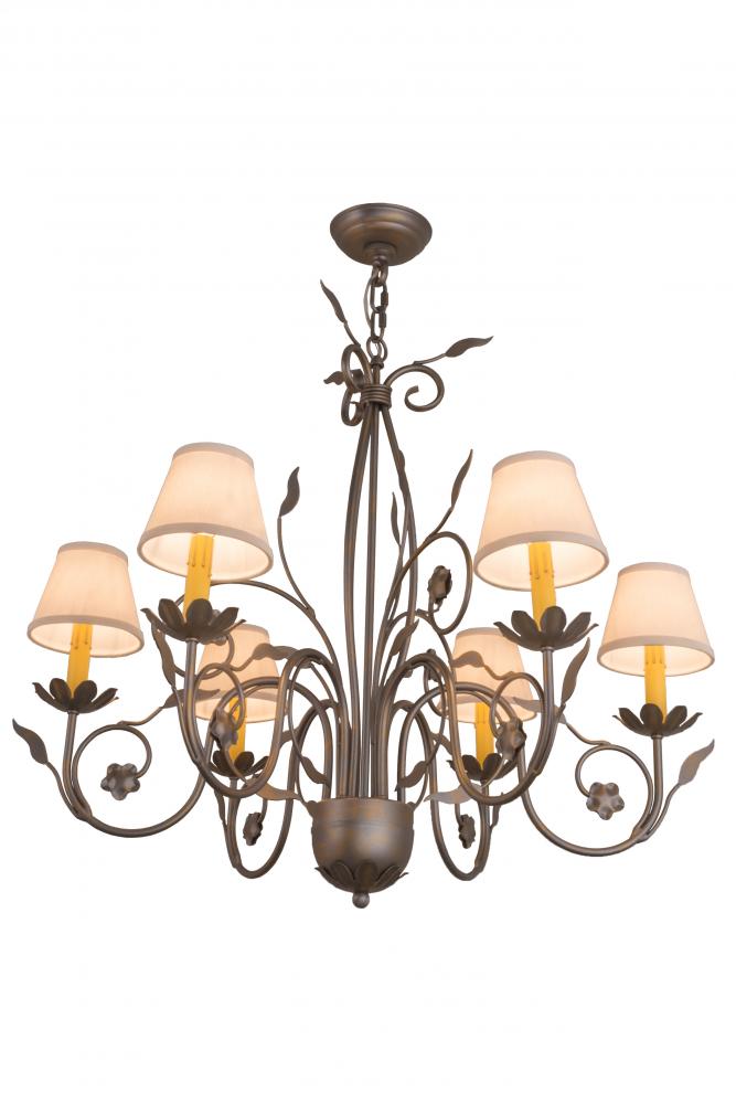 31" Wide Bordeaux 6 Light Chandelier