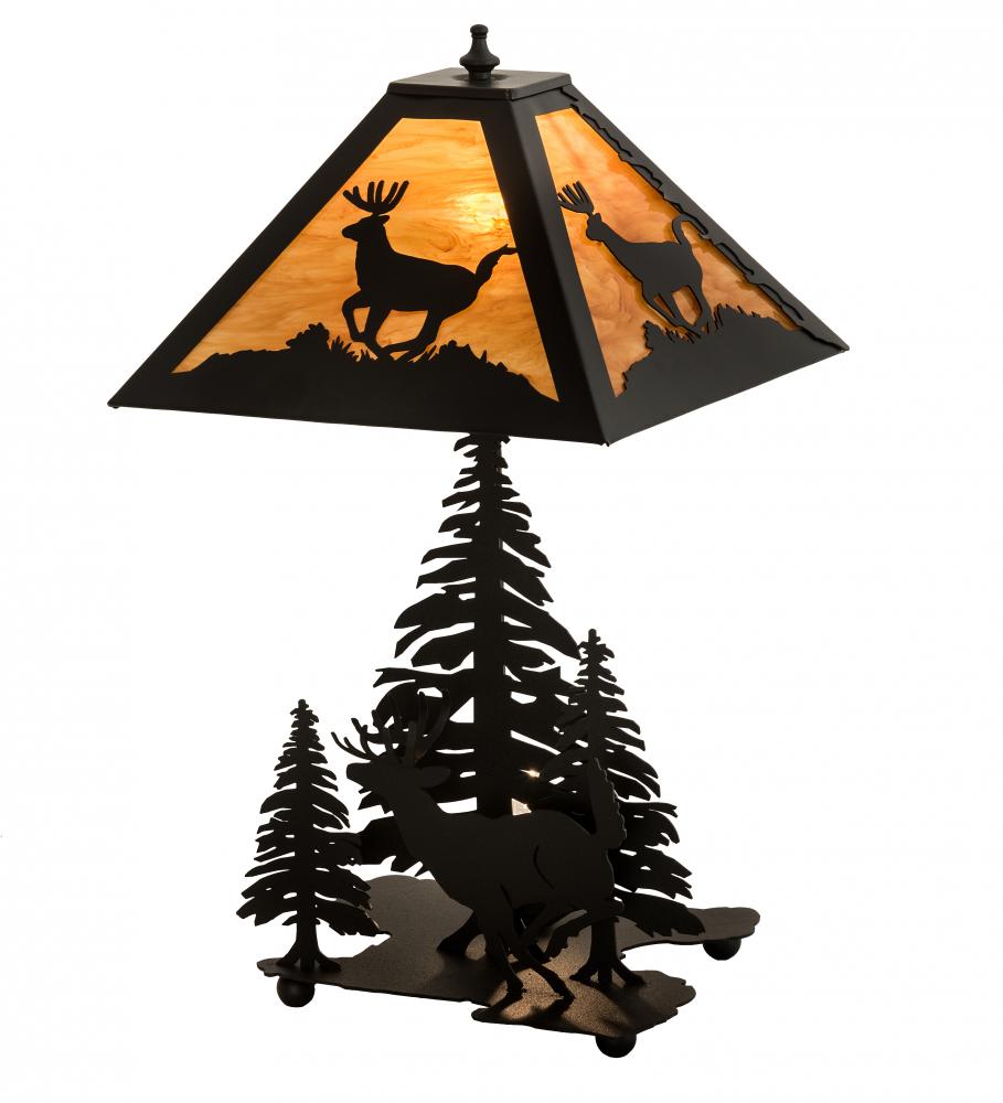 22" High Lone Deer Table Lamp