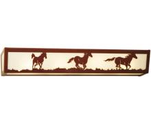 Meyda Blue 134120 - 30" Wide Running Horses Vanity Light