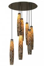 Meyda Blue 143750 - 46"W Checkers 7 LT Cascading Pendant