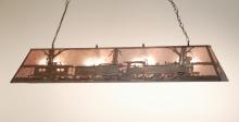 Meyda Blue 65627 - 72"L Train Oblong Pendant