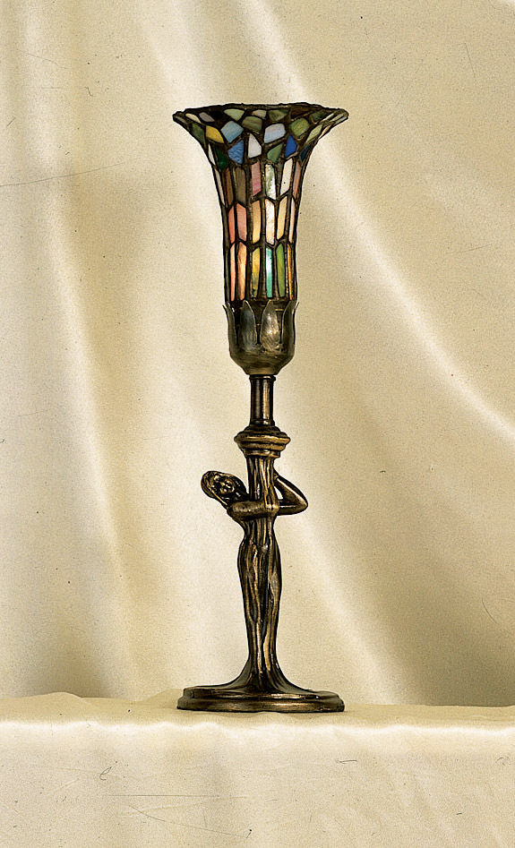 15" High Nouveau Lady Lily Accent Lamp