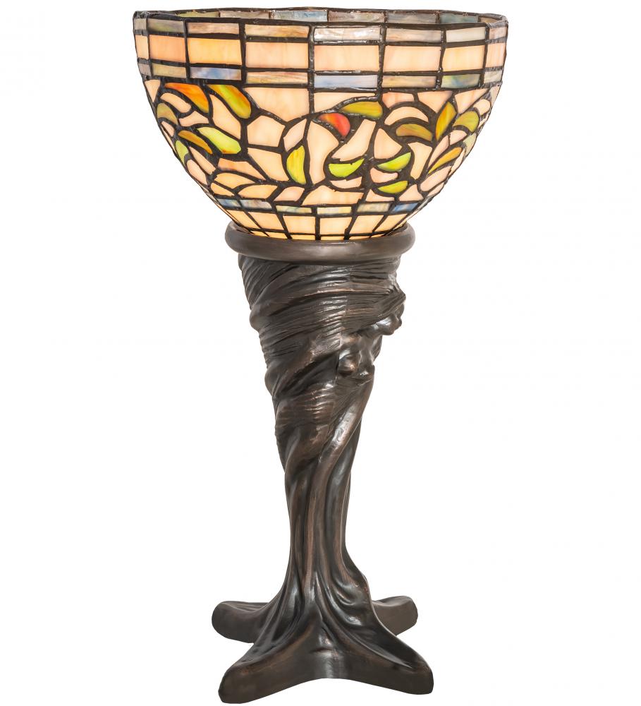 15" High Tiffany Turning Leaf Mini Lamp