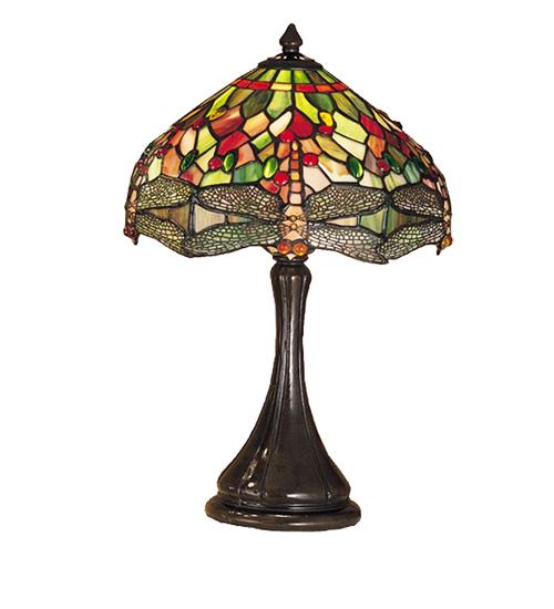 18"H Tiffany Hanginghead Dragonfly Accent Lamp