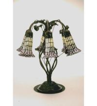 Meyda Tiffany 102416 - 19" High Stained Glass Pond Lily 6 Light Table Lamp