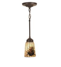 Meyda Tiffany 104974 - 4.5" Wide Pine Barons Mini Pendant