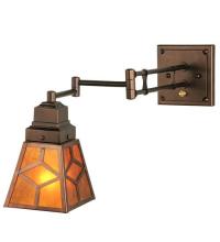 Meyda Tiffany 108400 - 5-14" Wide Diamond Craftsman Swing Arm Wall Sconce