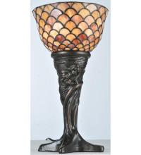 Meyda Tiffany 108935 - 14"H Tiffany Fishscale Mini Lamp